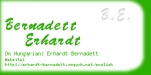 bernadett erhardt business card